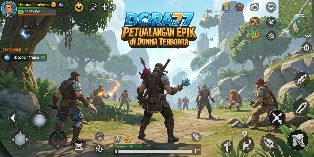 Gameplay DORA77 menunjukkan keindahan dunia terbuka yang luas.