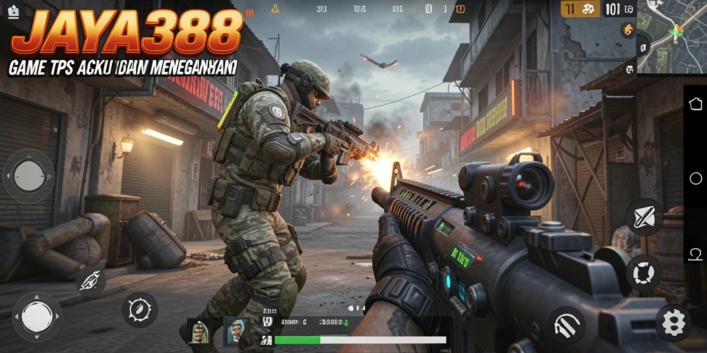 Tampilan gameplay TPS yang intens dan mengasyikkan di JAYA388.