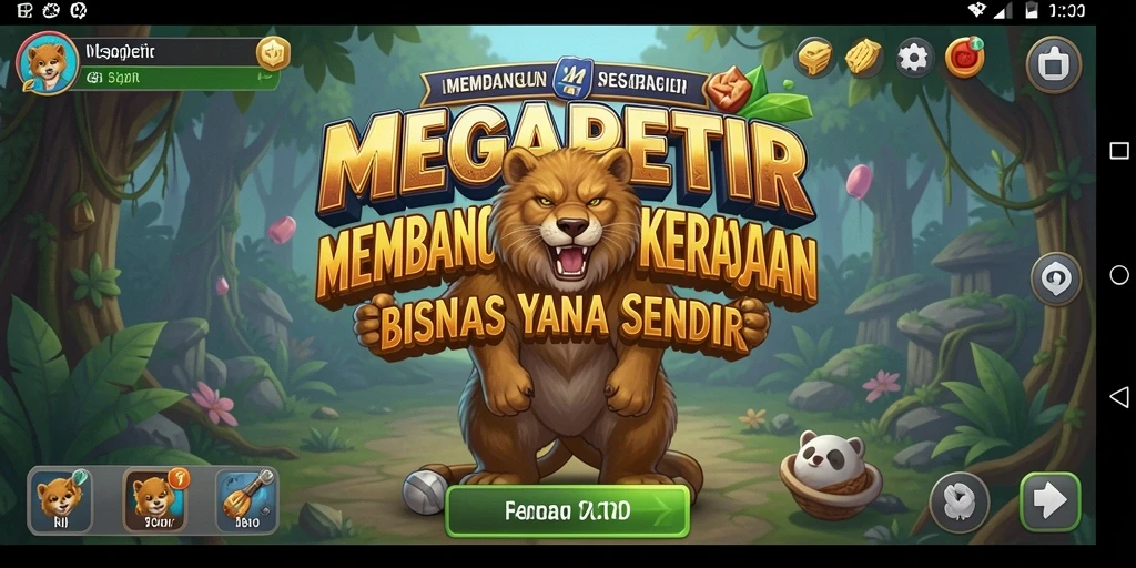 Tampilan gameplay menarik di dunia Tycoon MEGAPETIR.