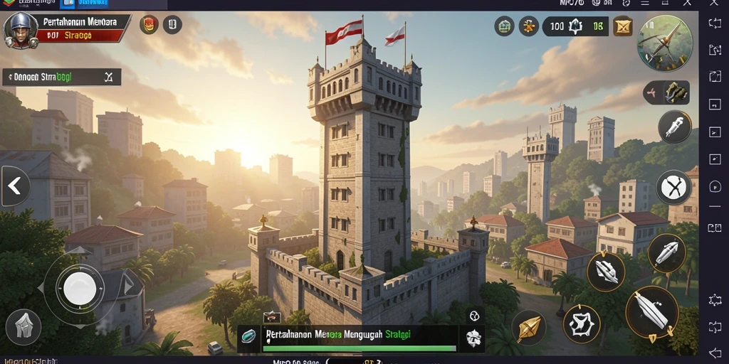 Screenshot MPO76 menampilkan seru dan intensnya permainan Tower Defense.