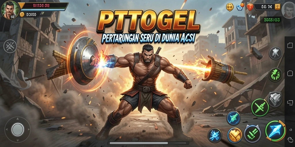 Tampilan screenshot PTTOGEL saat pertarungan aksi mendebarkan.