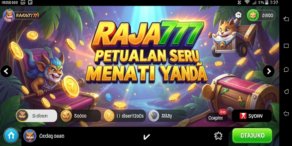 Screenshot utama RAJA777 menampilkan gameplay seru dalam petualangan yang mendebarkan.